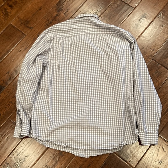 Men’s Ohio State Buckeyes Gray White Checkered Button Front Shirt Size L USED - Picture 5 of 5